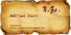 Nánai Zsolt névjegykártya