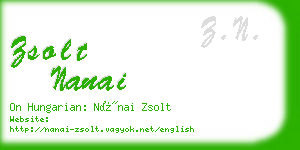 zsolt nanai business card